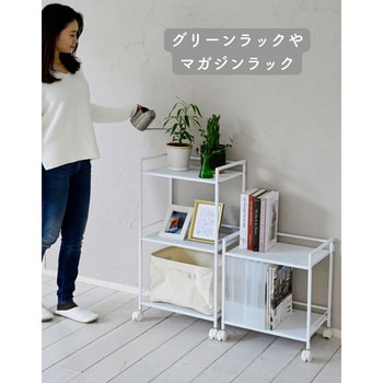 CPR-50432C(WH) スチールラック キャスター付き YAMAZEN(山善) 2