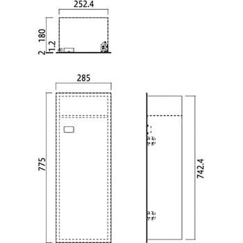 MHED-FTE-104 ひけし 消火器ボックス 全埋込扉付 MHED-FTE-104 1台