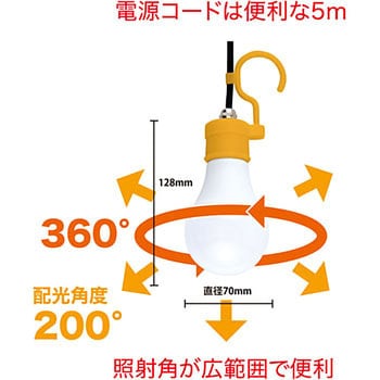 KY-08W-3K LED-8Wクリップランプ 電球色 富士倉 防噴流 【通販モノタロウ】