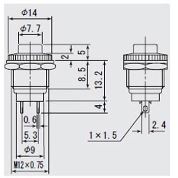 スイッチ 押しボタンタイプ DSシリーズ ミヤマ電器