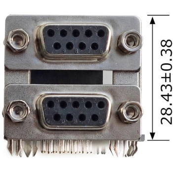 D-SUBコネクタ9P(基板取付用Lタイプ、2階建て) GB-DS9シリーズ GB