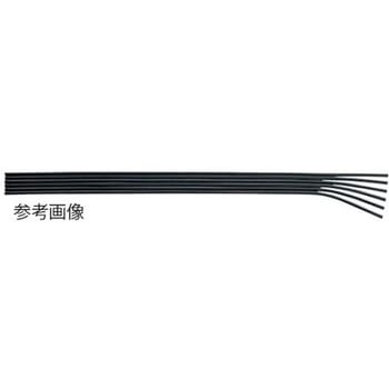 フラットチューブUFF 4-4×2.5mm 黒 UFF-04-4-5シリーズ 潤工社