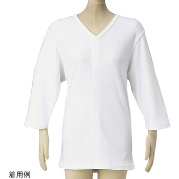 前開き肌着(紳士用) 七分袖マジック M-4シリーズ 松本ナース