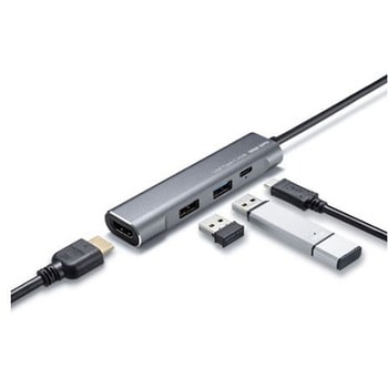 [USB3.2Gen1] 3ポートハブ HDMIポート搭載/タイプC エスコ