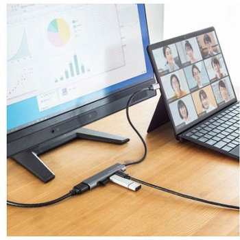 [USB3.2Gen1] 3ポートハブ HDMIポート搭載/タイプC エスコ
