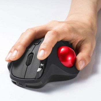 [充電式] ワイヤレスマウス レーザー/トラックボール エスコ