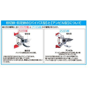 180mm はさみ・剪定 アンビル型 エスコ