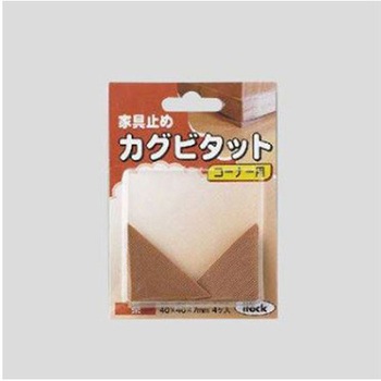 40x40x 7mm 家具転倒防止スペーサー コーナー用/4枚 エスコ