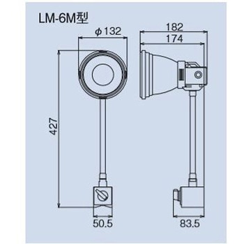 AC100V/ 6W 照明灯/LED マグネット付 エスコ