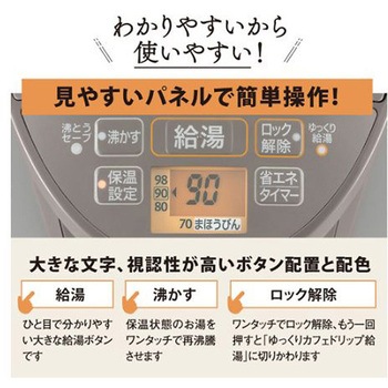 AC100V/ 905W/4.0L VE電気まほうびん エスコ