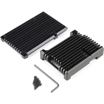 Aluminum Heatsink Case for Raspberry Pi 4 - Obsidian Black SPARKFUN