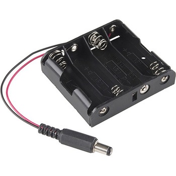 Battery Holder - 4xAA to Barrel Jack Connector SPARKFUN