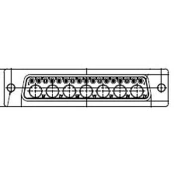 D-subコネクタ 17極 オス パネルマウント FCT - A MOLEX COMPANY