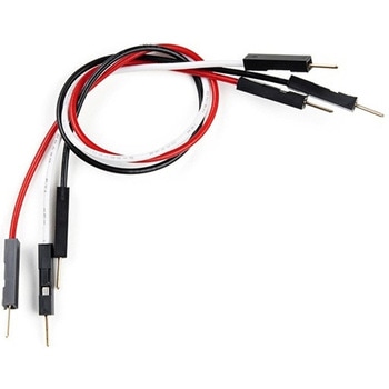 Jumper Wires Premium 6in. M/M - 3 Pack Red， Black， and White SPARKFUN
