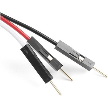 Jumper Wires Premium 6in. M/M - 3 Pack Red， Black， and White SPARKFUN