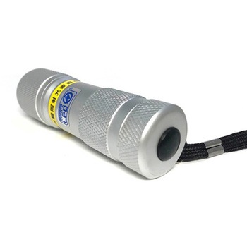 LEDブラックライト 5灯 紫外線LED搭載 シルバー 電池付き サウスウォーカー