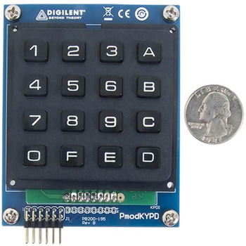 Pmod KYPD 16ボタンキーパッドモジュール DIGILENT