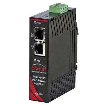 PoE injector； 24 VDC to PoE on unused pa RED LION