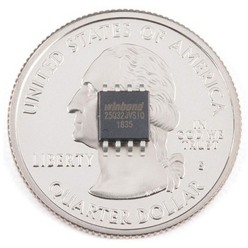 Serial Flash Memory - W25Q32FV 32Mb， 104MHz， SOIC-8 SPARKFUN
