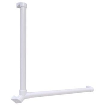 Φ35x 600mm 樹脂製手すり L型/抗菌・防カビ - エスコ