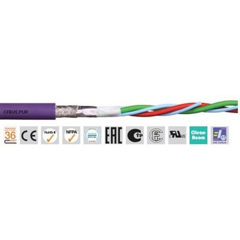 アクチュエータ/センサーケーブル 4芯 0.38 mm2 シールド有 21 AWG 1巻 100m入 SIG