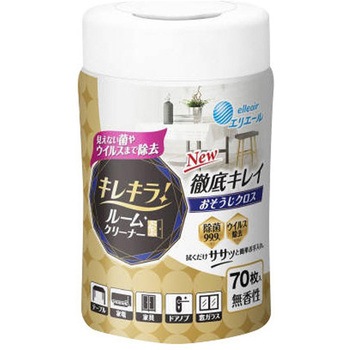 キレキラ!ルームクリーナー 徹底キレイ おそうじクロス 本体 70枚 エリエール
