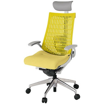 KJ425SAFZNU6U5 アクト2 背エラストマー 固定肘 ビニールレザー張りヘッドサポート ランバーサポート付 アルミミラー脚 <配送時組立サービス付> イトーキ 69159688