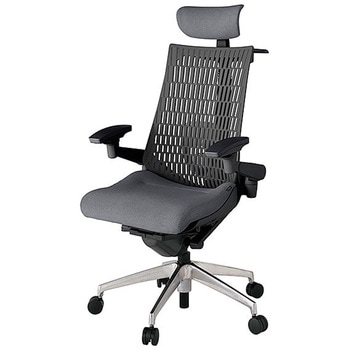 KJ427SAXMZTT3W2 アクト2 背エラストマー 4D可動肘 クロス張りヘッドサポート付 ランバーサポート付 ハンガー付 アルミミラー脚 <配送時組立サービス付> イトーキ 69160555