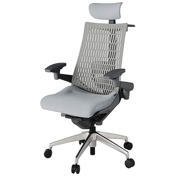 KJ427SAXZDT7T6 アクト2 背エラストマー 4D可動肘 クロス張りヘッドサポート付 ランバーサポート付 ハンガー付 アルミミラー脚 <配送時組立サービス付> イトーキ 69160625