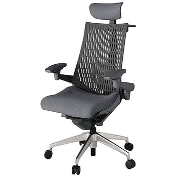 KJ427SAXMZDT3W2 アクト2 背エラストマー 4D可動肘 クロス張りヘッドサポート付 ランバーサポート付 ハンガー付 アルミミラー脚 <配送時組立サービス付> イトーキ 69160677