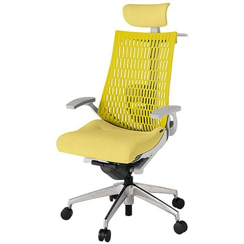 KJ425SAXMZNU6U5 アクト2 背エラストマー 固定肘 クロス張りヘッドサポート付 ランバーサポート付 ハンガー付 アルミミラー脚 <配送時組立サービス付> イトーキ 69161551