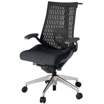 KJ425SAHZDT1T1 アクト2 背エラストマー 固定肘 ランバーサポート付 ハンガー付 アルミミラー脚 <配送時組立サービス付> イトーキ 69165647