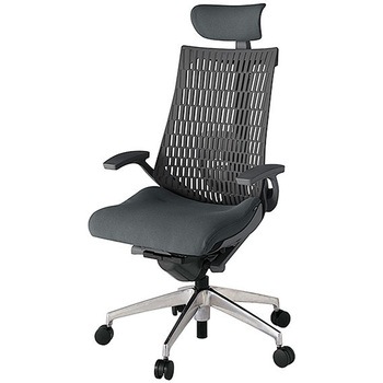 KJ425PSEZDC3W2 アクト2 背エラストマー 固定肘 クロス張りヘッドサポート付 ランバーサポート付 アルミミラー脚 <配送時組立サービス付> イトーキ 69171055