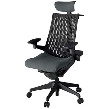 KJ427PSXMT1C3T1 アクト2 背エラストマー 4D可動肘 クロス張りヘッドサポート付 ランバーサポート付 ハンガー付 樹脂脚 <配送時組立サービス付> イトーキ 69173521