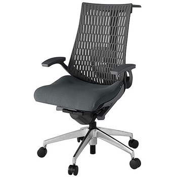 KJ425PSHZDC3W2 アクト2 背エラストマー 固定肘 ランバーサポート付 ハンガー付 アルミミラー脚 <配送時組立サービス付> イトーキ 69175736