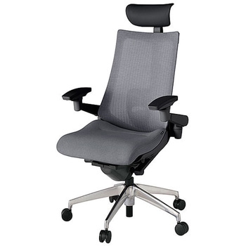 KJ-457JEFM-ZTT3 アクト2 背テクスチャードメッシュ 4D可動肘 ビニールレザー張りヘッドサポート ランバーサポート付 アルミミラー脚 <配送時組立サービス付> イトーキ 69178929