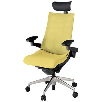 KJ-457JEFM-ZTU6 アクト2 背テクスチャードメッシュ 4D可動肘 ビニールレザー張りヘッドサポート ランバーサポート付 アルミミラー脚 <配送時組立サービス付> イトーキ 69178965