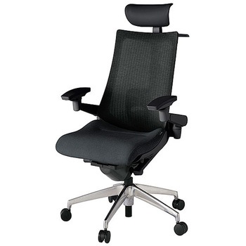 KJ-457JEY-ZTT1 アクト2 背テクスチャードメッシュ 4D可動肘 ビニールレザー張りヘッドサポート ランバーサポート付 アルミミラー脚 <配送時組立サービス付> イトーキ 69179270