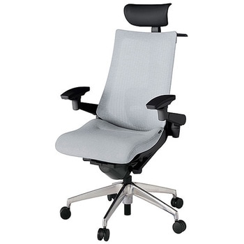 KJ-457JEY-ZTT7 アクト2 背テクスチャードメッシュ 4D可動肘 ビニールレザー張りヘッドサポート ランバーサポート付 アルミミラー脚 <配送時組立サービス付> イトーキ 69179288