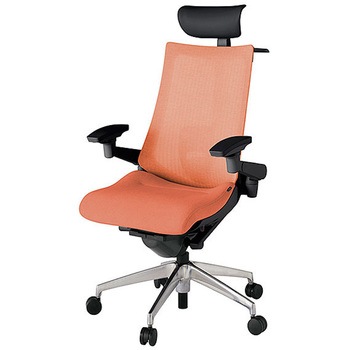 KJ-457JEY-ZTD4 アクト2 背テクスチャードメッシュ 4D可動肘 ビニールレザー張りヘッドサポート ランバーサポート付 アルミミラー脚 <配送時組立サービス付> イトーキ 69179297