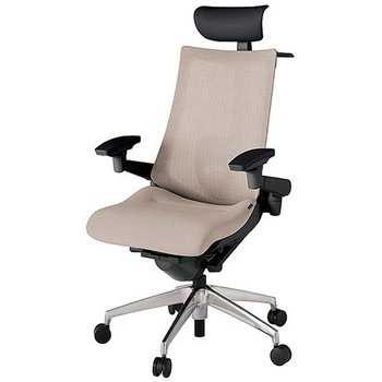 KJ-457JEY-ZTF6 アクト2 背テクスチャードメッシュ 4D可動肘 ビニールレザー張りヘッドサポート ランバーサポート付 アルミミラー脚 <配送時組立サービス付> イトーキ 69179306