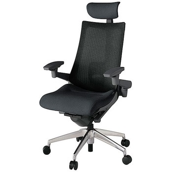 KJ-457JEE-ZDT1 アクト2 背テクスチャードメッシュ 4D可動肘 クロス張りヘッドサポート付 ランバーサポート付 アルミミラー脚 <配送時組立サービス付> イトーキ 69180670