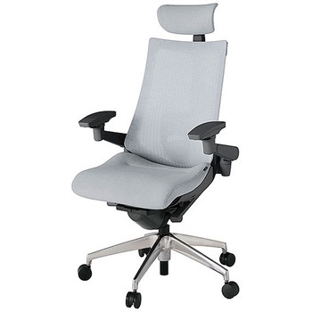 KJ-457JEE-ZDT7 アクト2 背テクスチャードメッシュ 4D可動肘 クロス張りヘッドサポート付 ランバーサポート付 アルミミラー脚 <配送時組立サービス付> イトーキ 69180688