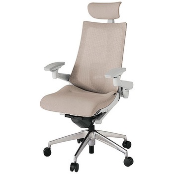 KJ-457JEEM-ZNF6 アクト2 背テクスチャードメッシュ 4D可動肘 クロス張りヘッドサポート付 ランバーサポート付 アルミミラー脚 <配送時組立サービス付> イトーキ 69180916