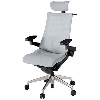 KJ-457JEXM-ZTT7 アクト2 背テクスチャードメッシュ 4D可動肘 クロス張りヘッドサポート付 ランバーサポート付 ハンガー付 アルミミラー脚 <配送時組立サービス付> イトーキ 69181038