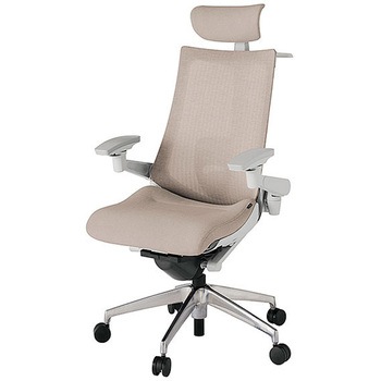 KJ-457JEX-ZNF6 アクト2 背テクスチャードメッシュ 4D可動肘 クロス張りヘッドサポート付 ランバーサポート付 ハンガー付 アルミミラー脚 <配送時組立サービス付> イトーキ 69181266