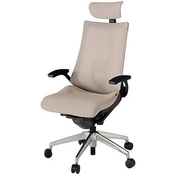 KJ-455JEEM-ZTF6 アクト2 背テクスチャードメッシュ 固定肘 クロス張りヘッドサポート付 ランバーサポート付 アルミミラー脚 <配送時組立サービス付> イトーキ 69181476