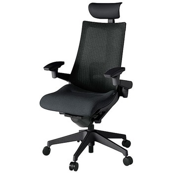 KJ-457JEFM-T1T1 アクト2 背テクスチャードメッシュ 4D可動肘 ビニールレザー張りヘッドサポート ランバーサポート付 樹脂脚 <配送時組立サービス付> イトーキ 69182280