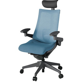 KJ-457JEFM-W2B4 アクト2 背テクスチャードメッシュ 4D可動肘 ビニールレザー張りヘッドサポート ランバーサポート付 樹脂脚 <配送時組立サービス付> イトーキ 69182481