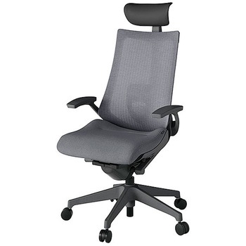 KJ-455JEFM-W2T3 アクト2 背テクスチャードメッシュ 固定肘 ビニールレザー張りヘッドサポート ランバーサポート付 樹脂脚 <配送時組立サービス付> イトーキ 69183269